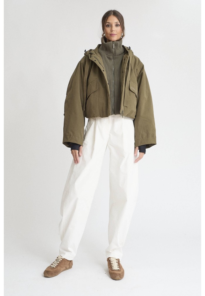 PARKA CORTA VERDE OLIVA