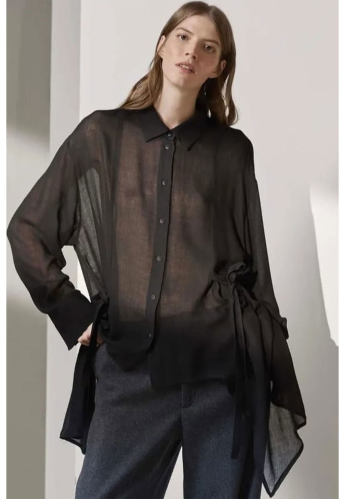 CAMISA BOTONES NEGRA