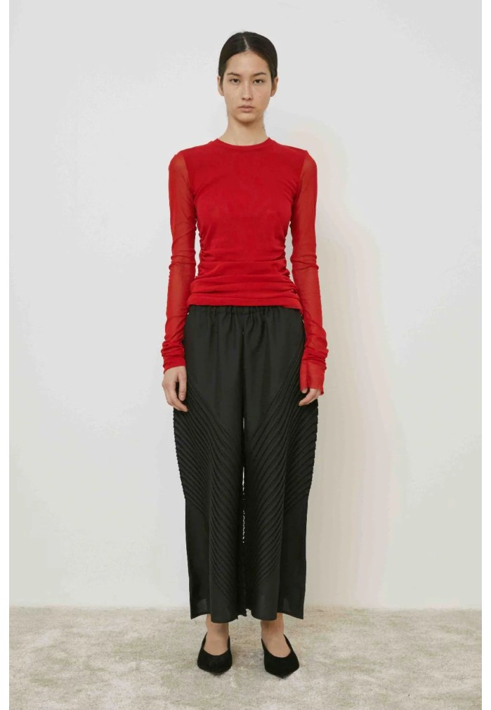 CAMISETA TUL ROJA FRUNCE