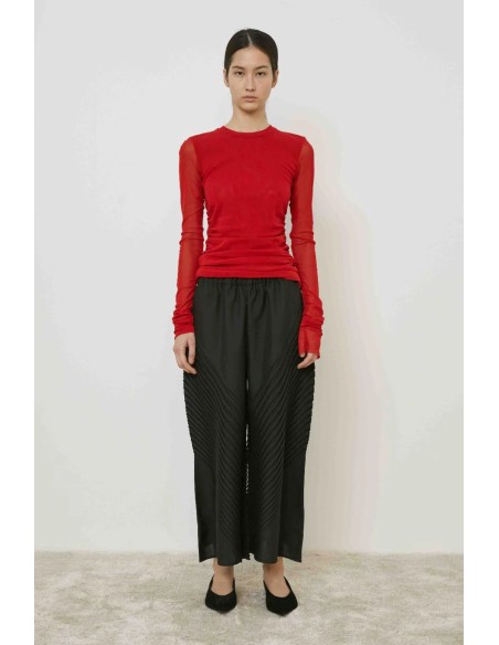 CAMISETA TUL ROJA FRUNCE