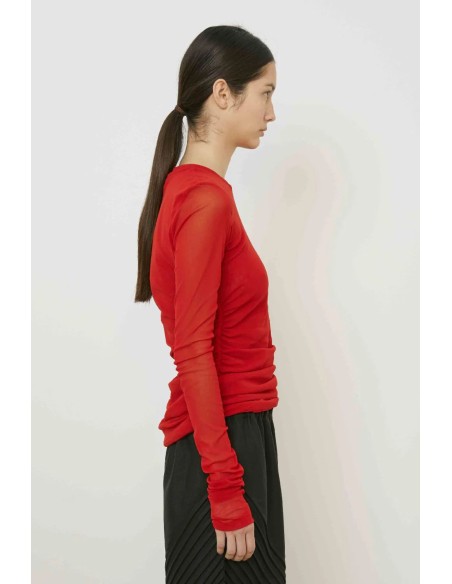 CAMISETA TUL ROJA FRUNCE