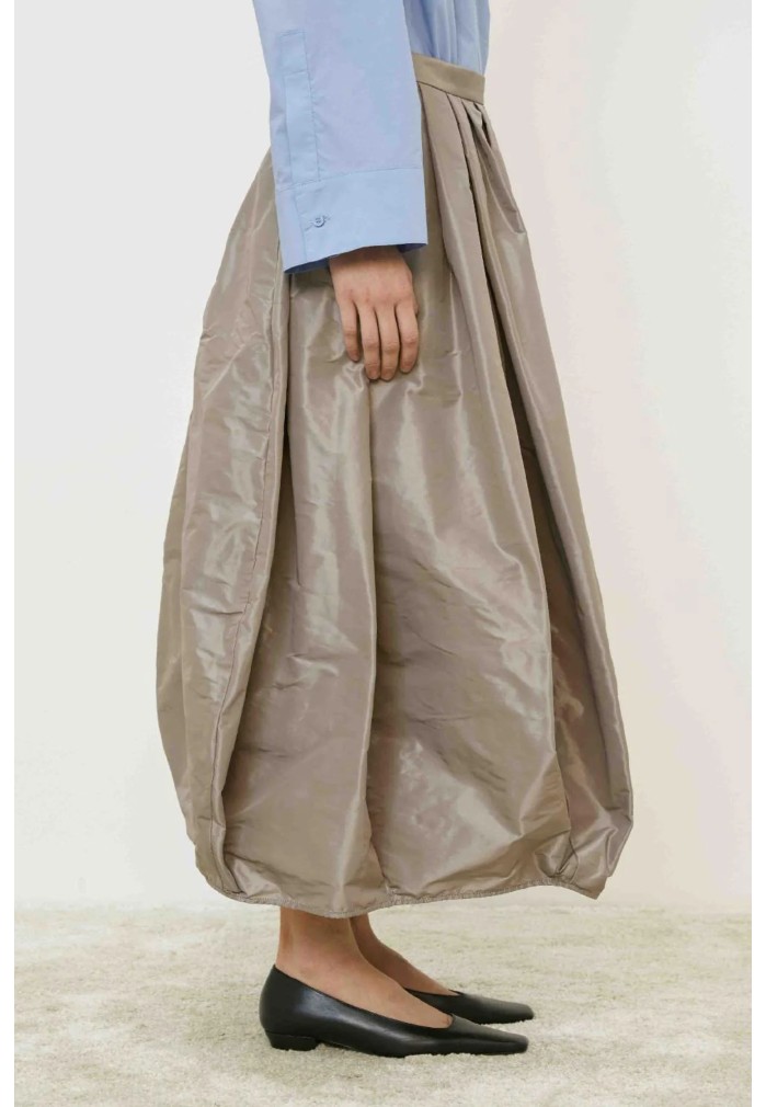 FALDA TAFETA MASTICE