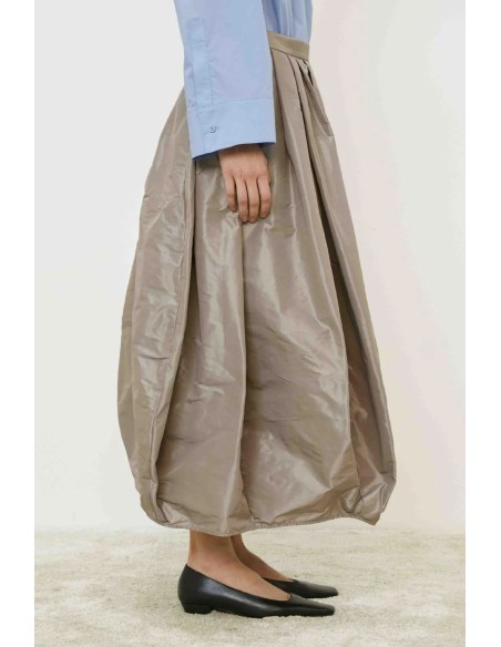 FALDA TAFETA MASTICE
