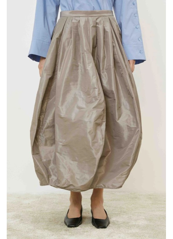 FALDA TAFETA MASTICE