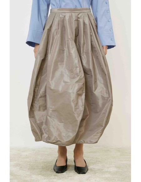 FALDA TAFETA MASTICE