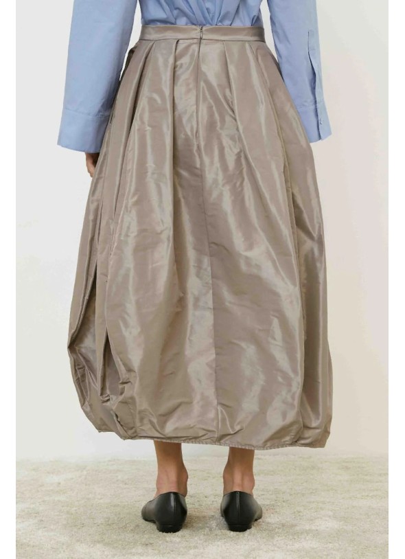 FALDA TAFETA MASTICE
