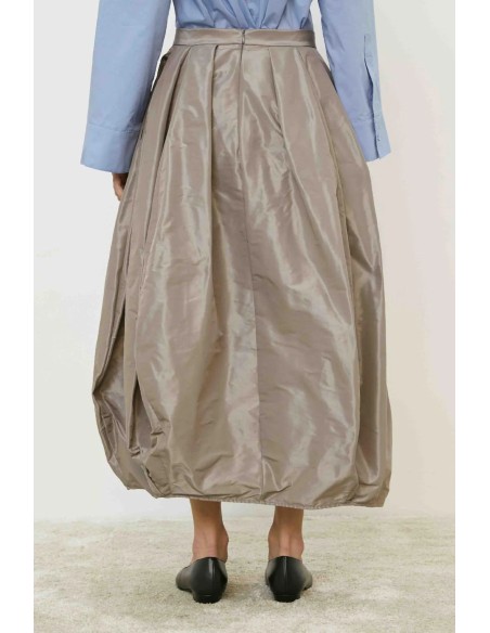 FALDA TAFETA MASTICE
