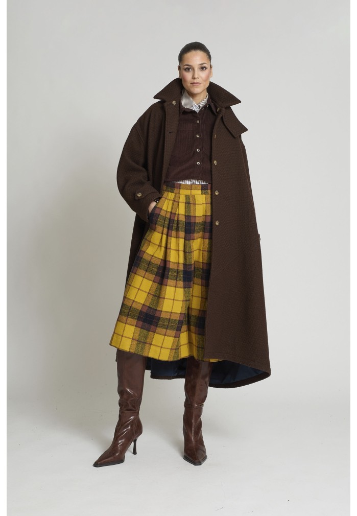 ABRIGO ZURIÑE MARRON LISO