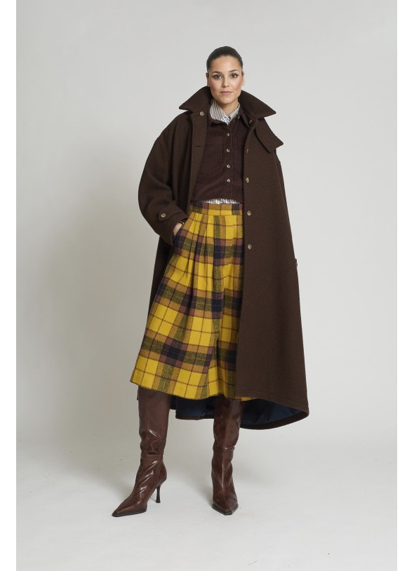 ABRIGO ZURIÑE MARRON LISO