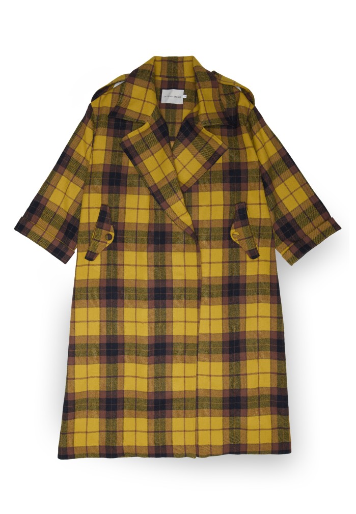 ABRIGO LOLA CUADROS AMARILLOS