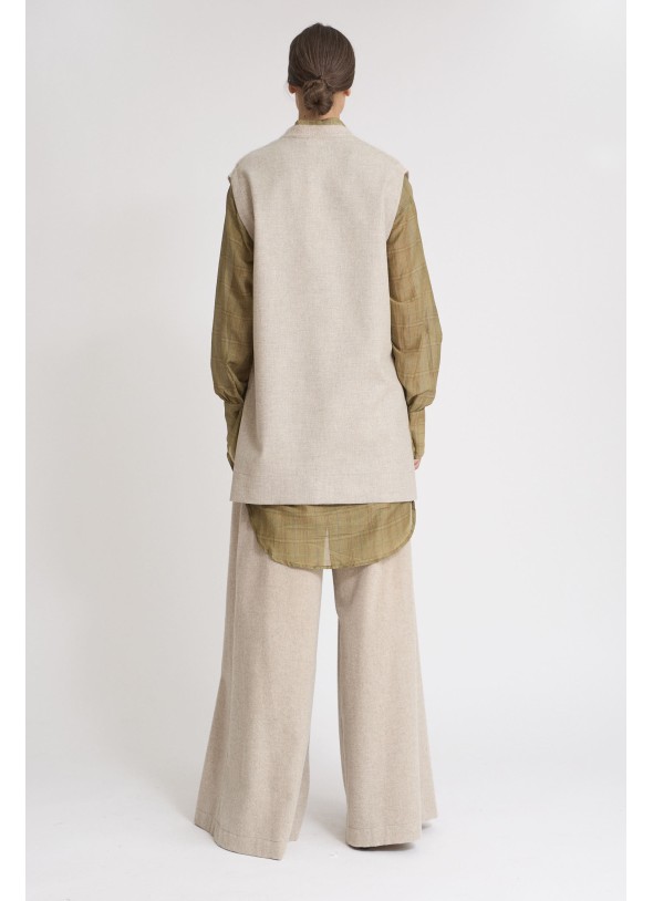 CHALECO BEIGE ALPACA