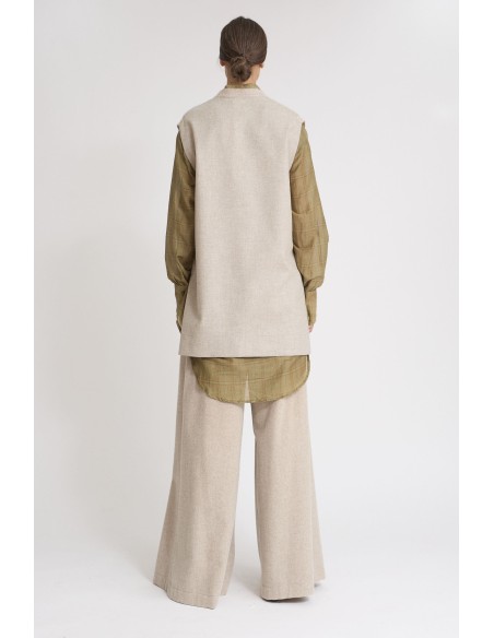 CHALECO BEIGE ALPACA