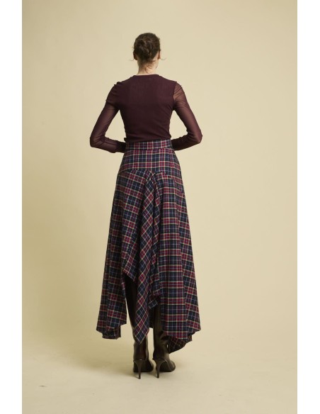 FALDA AIUR CUADROS MARINOS